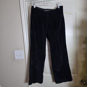 Eddie Bauer Pants Womens Size 8 Black Corduroy Pockets Casual Everyday Cotton